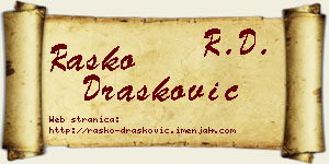 Raško Drašković vizit kartica
